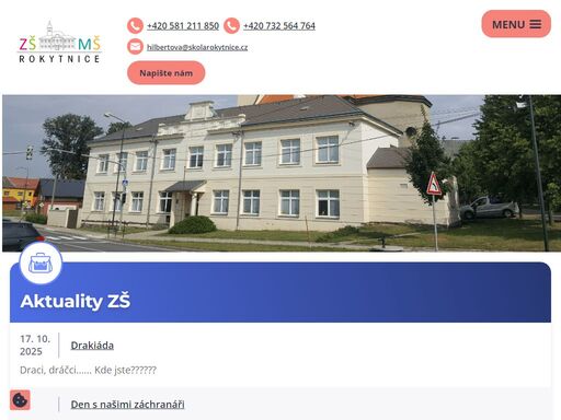 vítejte na stránkách naší školy, která se nachází v olomouckém kraji, asi 5 km od přerova. jsme plně organizovaná škola 1. stupně. součástí naší školy je školní družina, mateřská škola a školní jídelna.