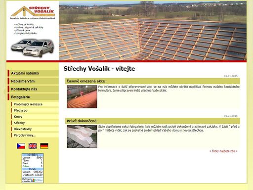 střechy vošalík - kompletní dodávky a realizace střešních systémů