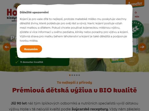 bio dětská výživa a kojenecká mléka v nejvyšší bio kvalitě demeter. pro zdraví vašich miminek a zelenější planetu.