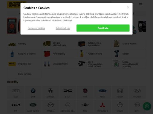 eshop a kamenná prodejna tyršova 263 zbiroh s autodíly na osobní vozy, autochemie, oleje a maziva