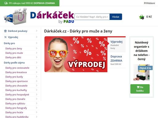 dárkáček.cz - dárky pro muže, ženy i děti. velký výběr dárků za skvělé ceny. rychlé doručení po celé čr.