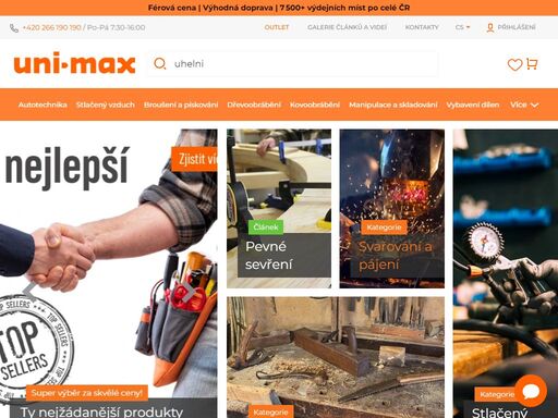 proč si vybrat uni-max?. ať už potřebujete vybavení pro dílnu, dům nebo zahradu, najdete u nás jednoduše všechno. je jedno, jestli jste autoservis, pneuservis, kutilka, kutil nebo zvídavé dítě — vše pořídíte za minimální ceny s maximální inspirací.




fajnšmekři u nás najdou nástroje do dílny, kovoobráběcí…