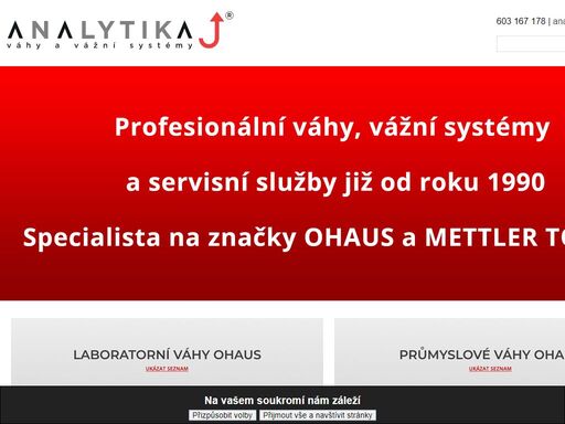dodáváme laboratorní i průmyslové váhy především od výrobce ohaus, mettler, náhradní díly, sady závaží, analyzátory vlhkosti a indikátory