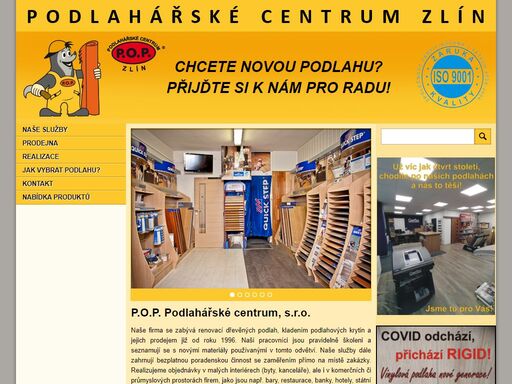 p.o.p. podlahářské centrum zlín nabízí kladení podlahovin, plovoucí podlahy, linoleum, marmoleum
