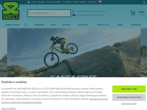 nejširší nabídka vybavení pro snowboarding a další akční sporty skladem v eshopu i kamenné prodejně v brně.