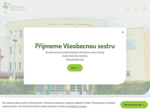 našim uživatelům nabízíme důstojné stáří pod vinnou horou.

;


