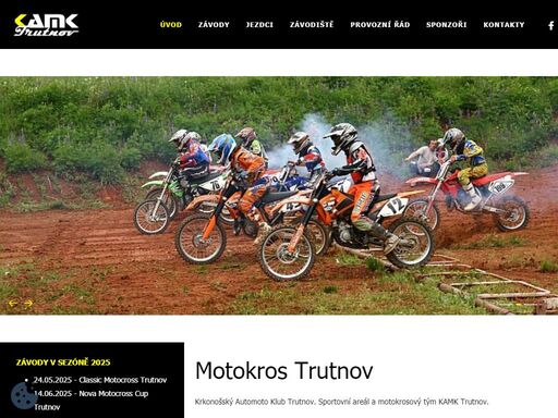 krkonošský automoto klub trutnov. sportovní areál a motokrosový tým kamk trutnov.
