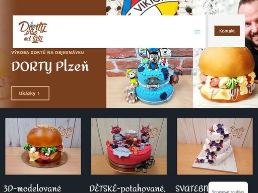 ruční a domácí výroba dortů. zajištění cukrářských výrobků  pro svatební a firemní rauty,  sweet bary