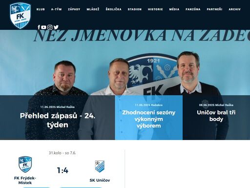 oficiální stránky mfk frýdek-místek