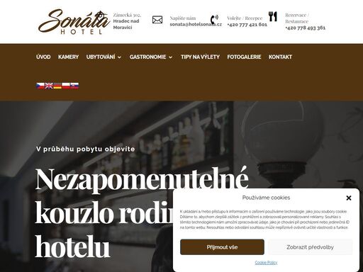 hotel sonáta leží v bezprostřední blízkosti nádherného zámku hradec nad moravicí a je vzdálen pouhých 8 km od historického města opava.