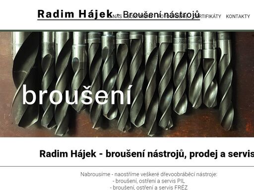 radim hájek - broušení a ostření nástrojů