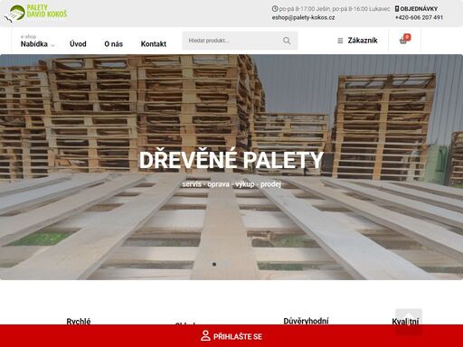 prodej dřevěných palet ve velvarech a středočeském kraji.
