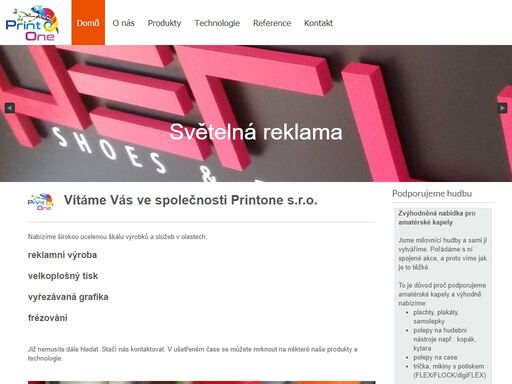 specialista na velkoplošný tisk a reklamní předměty.