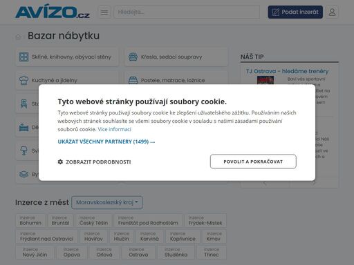 online bazar nábytku na inzertním serveru avízo.cz. vyberte si z mnoha aktuálních inzerátů nebo prodejte snadno a rychle - vložte si k nám inzerát zdarma.
