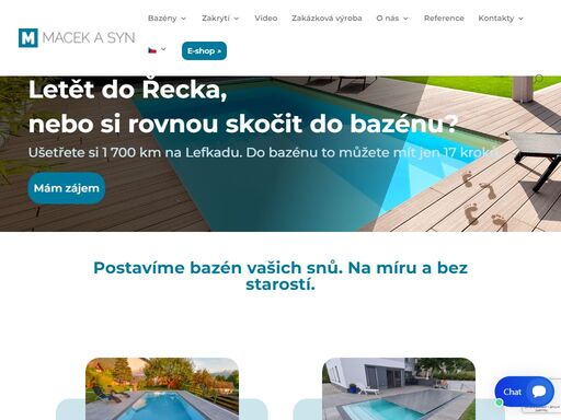 česká rodinná firma, zabývající se zakázkovou výrobou a montáží polypropylenových bazénů a zastřešení již od roku 1995.