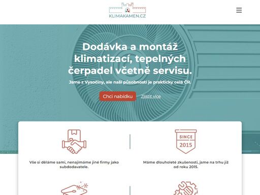 dodávka a montáž klimatizací, tepelných čerpadel včetně servisu. vysočina, tábor, pelhřimov
