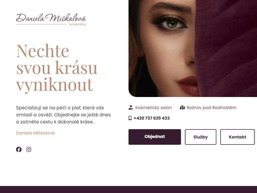 kosmetika a kosmetický salón v rožnově pod radhoštěm. specializuji se na uzdravení a omlazení pleti a zvýraznění vaší krásy.