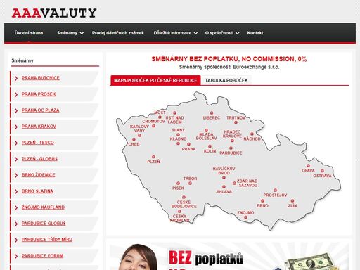 firma euroexchange s.r.o. se zabývá směnárenskou činností a nabízí online kurzy včetně vip kurzy a kurzovního lístku.