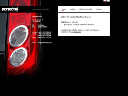 konečný spol. s r.o. auto, servis, prodej.