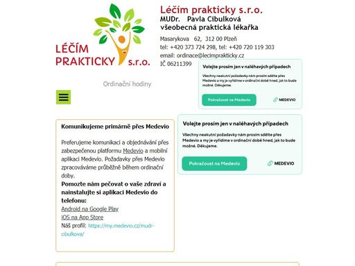 praktická lékařka mudr. šrámková v plzni. 