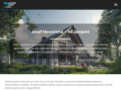 projektování staveb, úpravy typových projektů, průkaz energetické náročnosti budovy