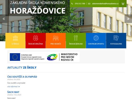 základní škola komenského horažďovice - tvůrčí škola děti baví