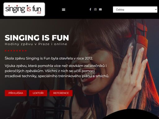 škola zpěvu singing is fun byla otevřela v roce 2012. výukou zpěvu prošla více než stovka začátečníků i pokročilých zpěváků a zpěvaček. všich...