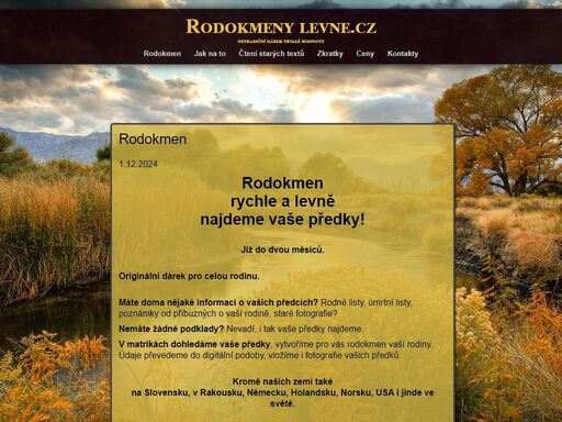 rodokmeny levně, rodokmen předků