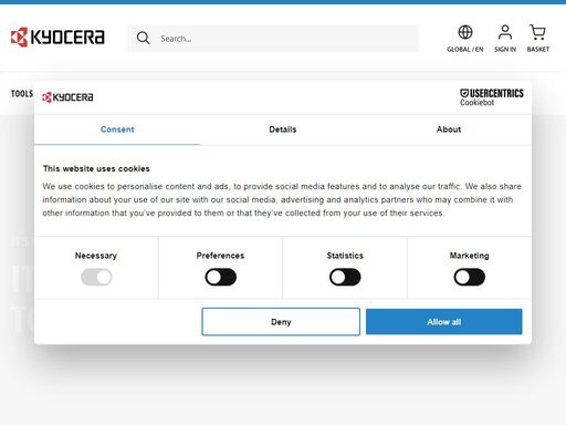 kyocera unimerco manufactures, distributes and services cutting tools for machining, as well as measuring equipment for the manufacturing industry.