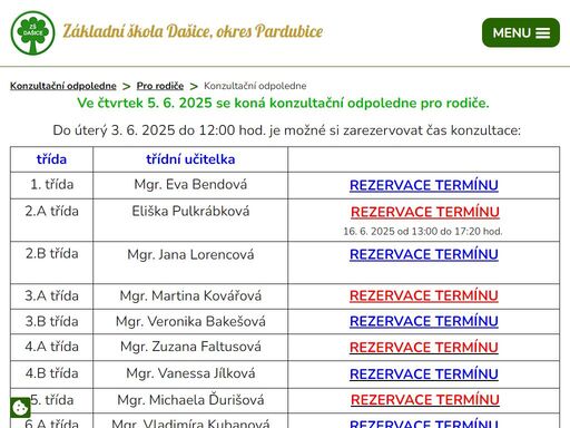 základní škola dašice je úplnou základní školou pro 1. až 9. ročník.