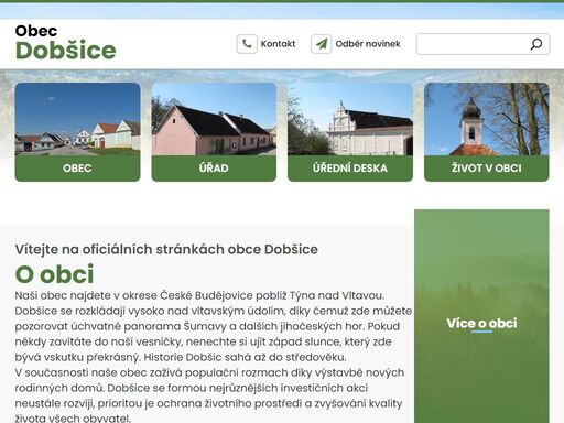 oficiální webové stránky obce dobšice