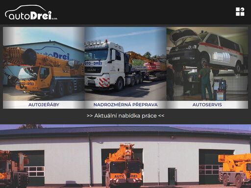 autojeřáby, nadrozměrná přeprava, autodoprava a autoservis hranice - auto - drei s.r.o.