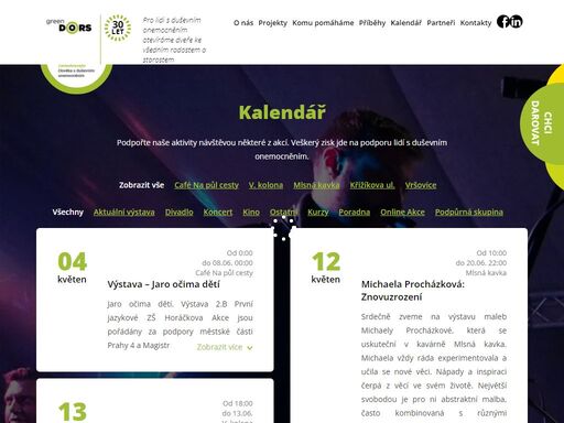 green doors je nezisková organizace, která se zabývá pracovní a sociální rehabilitací lidí s duševním onemocněním, kterým pomáhá žít kvalitnější život.