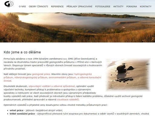 provádíme geologický a hydrogeologický průzkum pro všechny typy staveb, hydrogeologické posudky pro studny, zasakování odpadních i dešťových vod, průzkum znečištění a kopmlexní hodnocení ekologických zátěží.