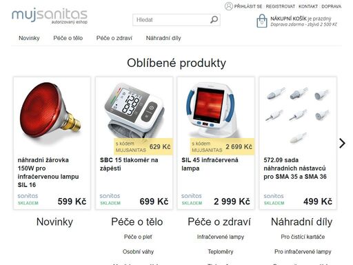 obchod zaměřený na výrobky sanitas