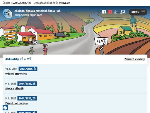 naše škola se nachází v obci hať. sousedí s polskem a je součástí regionu hlučínsko. 