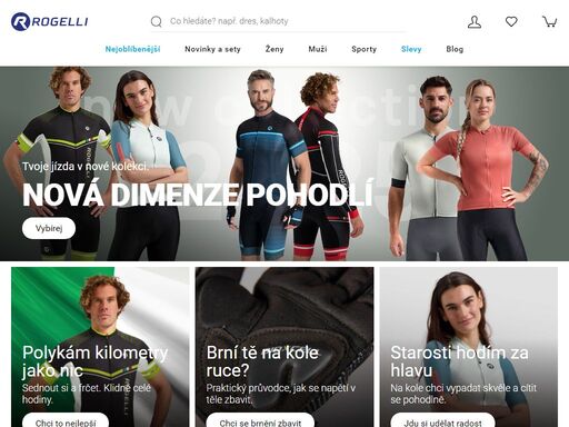 cyklistické oblečení, běžecké oblečení a oblečení na běžky. sportovní a fitness oblečení. poradíme, proměříme. vše od výhradního dovozce oblečení rogelli - experti již od roku 1975.
