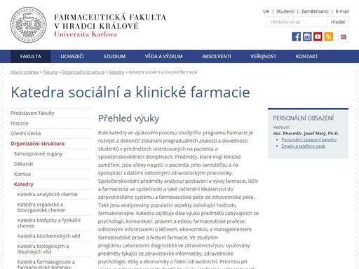 výuka i výzkumné aktivity fakulty jsou soustředěny především na katedrách.