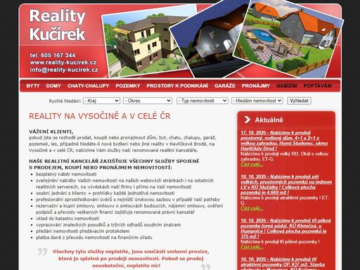 reality, nemovitosti, kučírek, vysočina, havlíčkův brod, reality na vysocine reality kučírek - reality na vysočině. havlíčkův brod.