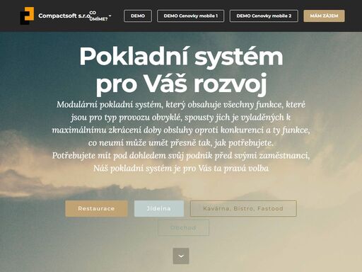 compactsoft, pokladna, restaurace, kavárna, jídelna, pokladní systém, restaurační systém, jídelní systém, mobilní číšník, objednávky, objednávkový systém, mobilní pokladna, výdejový terminál, objednávkový terminál, zákaznické centrum, pokladny