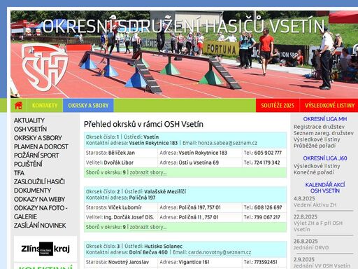 okresní sdružení hasičů vsetín - oficiální informační server