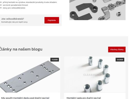 vítejte v našem obchodě. dveřní zavírače dormakaba a geze - německá kvalita

dlouholetý autorizovaný prodej kompletního sortimentu dveřní techniky
pro výrobce dveří, developery, zámečnické firmy, bytová družstva i koncové zákazníky
přímý kontakt na výrobce, standardní produkty trvale skladem
servisně-poradenská…