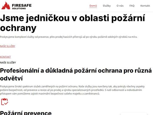 profesionální požární ochrana pro firmy. zajistíme revize, servis a vybavení podle platných předpisů. bezpečí na prvním místě.