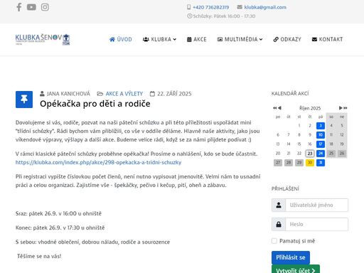 klubka šenov - netradiční klubovna
klubka je turistický oddíl mládeže asociace tom.