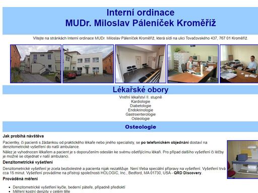 interní ordinace mudr. miloslav páleníček kroměříž