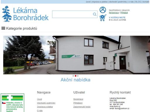 lékárna borohrádek - internetová lékárna a kamenné lékárny