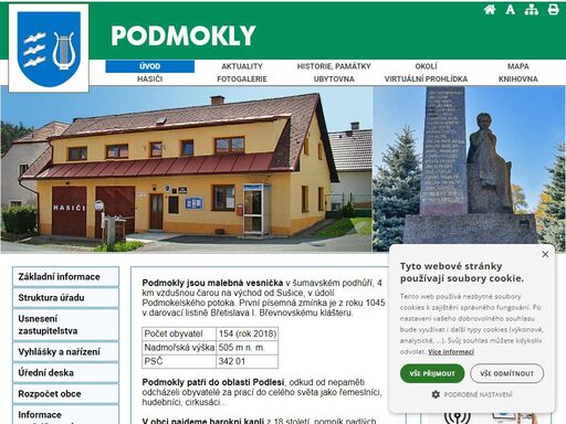 oficiální stránky obecního úřadu podmokly. informace pro občany a turisty.