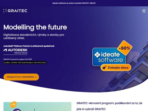 digitalizace stavebnictví, výroby a stavby pro udržitelný zítřek.