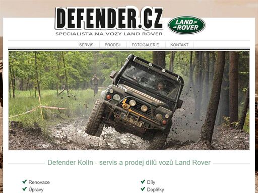 defender kolín - servis a prodej dílů vozů land rover.