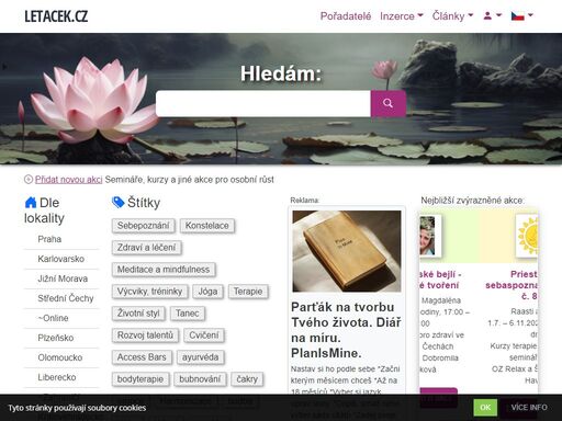 akce, kurzy, semináře pro osobní růst